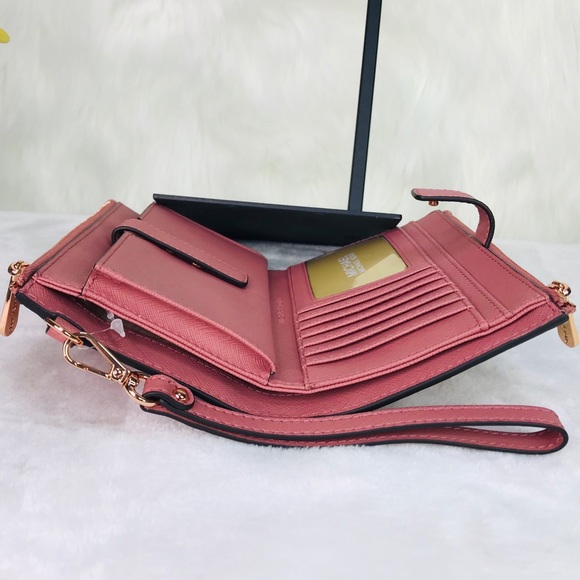 Michael Kors Jet Set Travel Double Zip Wristlet - Picture 6 of 8